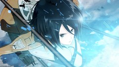 Anime anime girls black hair mikasa ackerman shingeki no kyojin