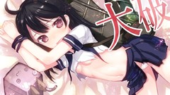 Anime anime girls black hair purple hair kantai collection