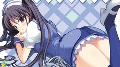 Anime anime girls black hair suzuhira hiro purple eyes 