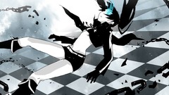 Anime anime girls black rock shooter black hair kuroi mato