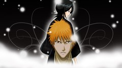 Anime anime girls bleach kurosaki ichigo kuchiki rukia anime 