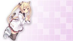 Anime anime girls blonde long hair Women squares gradient