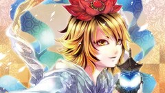 Anime anime girls blonde yellow eyes fantasy girl