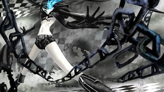 Anime anime girls blue eyes black rock shooter black hair