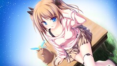 Anime anime girls blue eyes blonde miniskirt