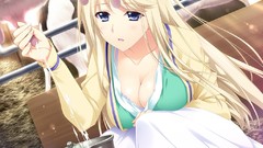 Anime anime girls blue eyes game cg cleavage Iizuki Tasuku
