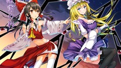 Anime anime girls blue eyes hakurei reimu touhou