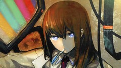 Anime anime girls blue eyes makise kurisu steins gate redheads