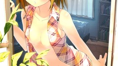 Anime anime girls blue eyes panties illustrations original 