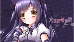 Anime anime girls brown eyes black hair