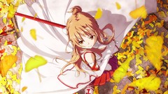 Anime anime girls brown eyes brunettes sword art online yuuki 