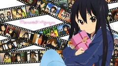 Anime anime girls brown eyes k - on black hair nakano azusa 