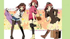 Anime anime girls brown eyes redheads original characters 