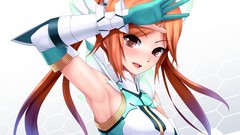 Anime anime girls brown eyes twintails Phantasy Star Online 