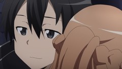 Anime anime girls brunettes black hair orange hair kirigaya 