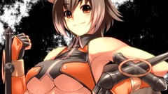 Anime anime girls brunettes nekomimi underboobs