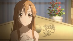 Anime anime girls brunettes orange hair sword art online yuuki 