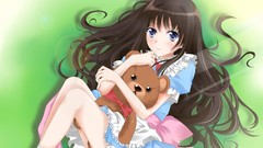 Anime anime girls brunettes shionji yuuko stuffed animals 