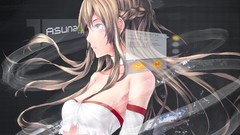 Anime anime girls brunettes sword art online yuuki asuna