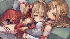 Anime anime girls brunettes sword art online yuuki asuna Ayano 