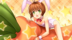 Anime anime girls card captor animal ears kinomoto sakura bunny 