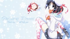 Anime anime girls Christmas gifts striped legwear