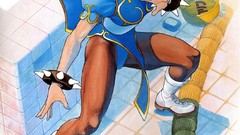 Anime anime girls chun-li street fighter hentai Chinese clothes 