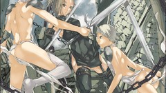 Anime anime girls claymore soft shading
