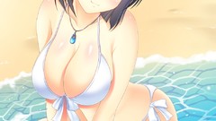 Anime anime girls cleavage bikini sword art online swimsuits 