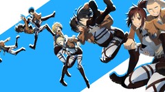 Anime anime girls closed eyes uniforms mikasa ackerman shingeki 