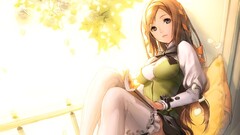 Anime anime girls dark eyes looking at viewer long hair