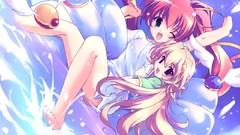 Anime anime girls deep blue deep blue sky