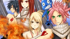 Anime anime girls fairy tail Scarlet Erza Fullbuster Gray 