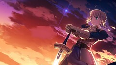 Anime anime girls fate stay night saber