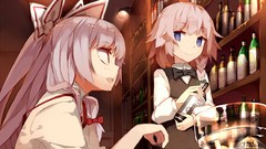 Anime anime girls fujiwara no mokou touhou izayoi sakuya purple 