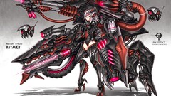 Anime anime girls gia original characters weapon