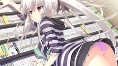 Anime anime girls gray hair game cg underwear panties upskirt 