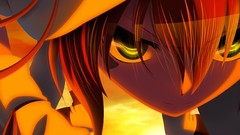 Anime anime girls green eyes yellow eyes yumekui merry redheads 