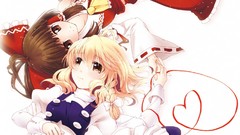 Anime anime girls hakurei reimu touhou kirisame marisa