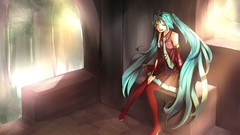 Anime anime girls hatsune miku mirrored