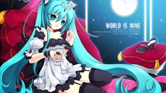 Anime anime girls hatsune miku vocaloid aqua hair aqua eyes