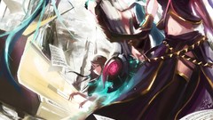 Anime anime girls hatsune miku vocaloid megurine luka