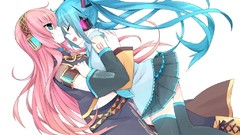 Anime anime girls hatsune miku vocaloid megurine luka detached 