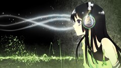 Anime anime girls headphones