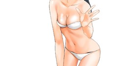 Anime anime girls idolmaster kisaragi chihaya cleavage bikini 