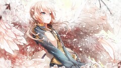 Anime anime girls inazuma eleven wings blue eyes Flowers Women