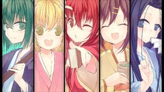 Anime anime girls Japanese clothes Joshiraku Buratei Marii 