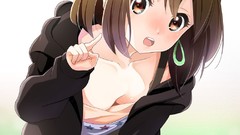 Anime anime girls k - on hirasawa yui cleavage no bra