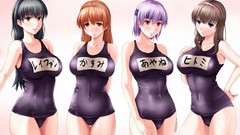 Anime anime girls kasumi hair ornaments artwork Simple 