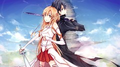 Anime anime girls kirigaya kazuto sword art online yuuki asuna 